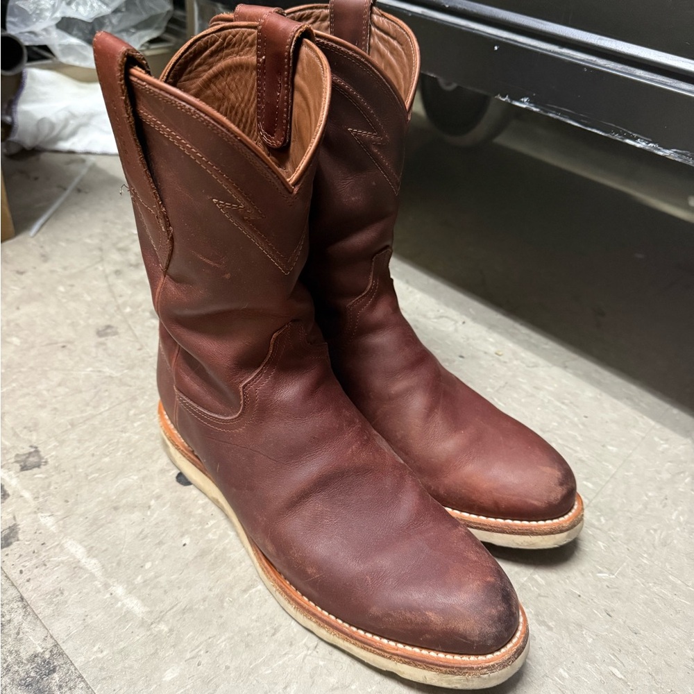 Tecovas knox Leather Cowboy Boots briar brown